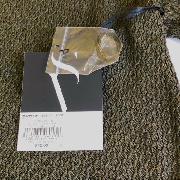 NWT Vera Wang Women’s Tunic Lace Sleeve Asymmetrical Size XXL - Picture 7 of 10